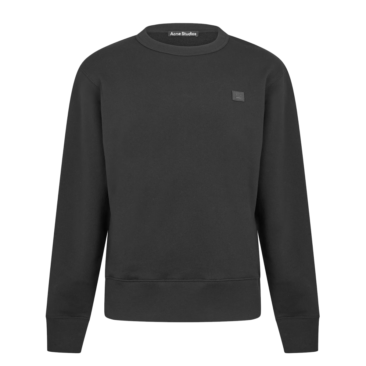 Black sweatshirt with classic Acne studio face logo
