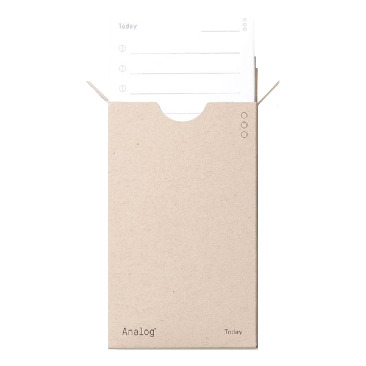 Minimalist notepad with a list for today