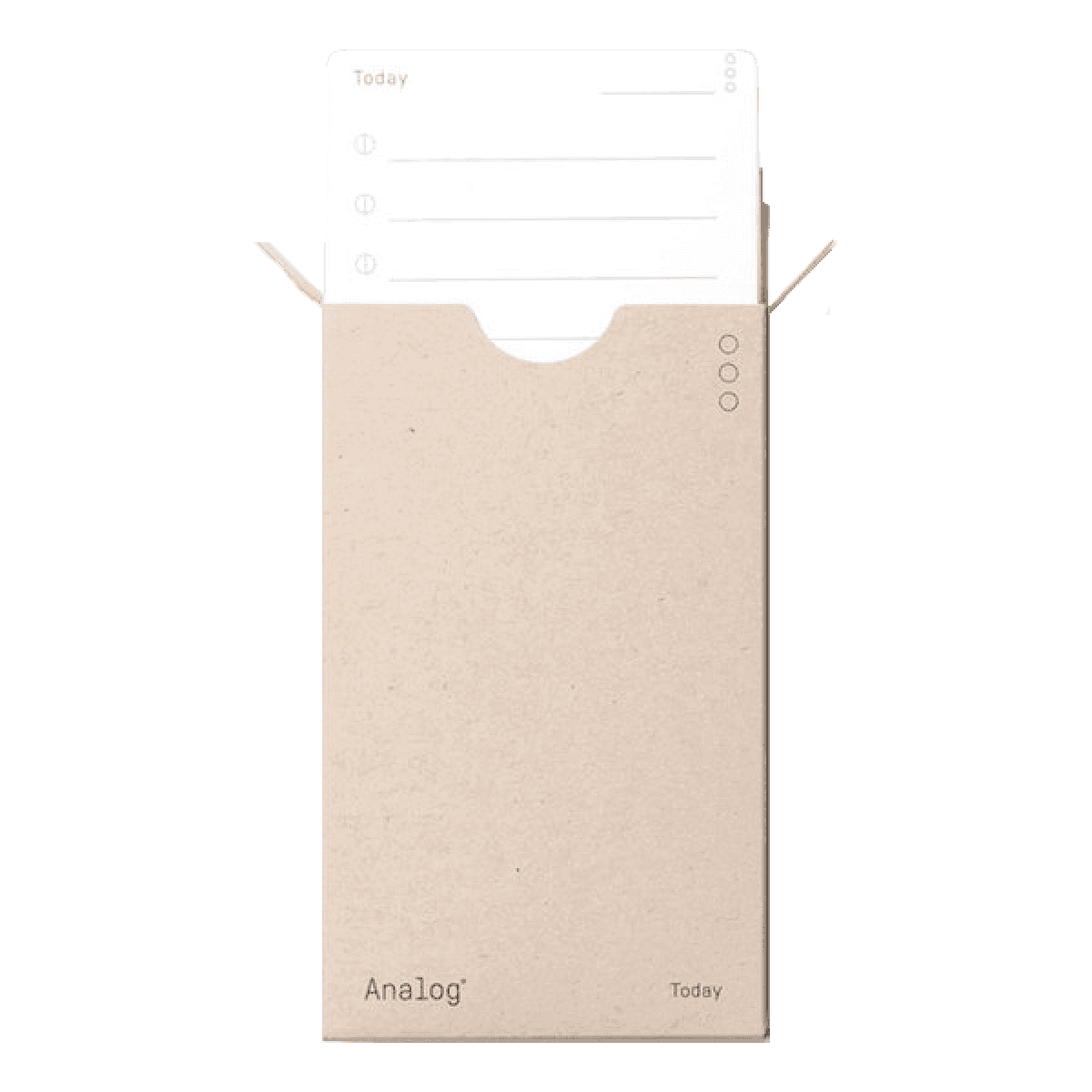 Minimalist notepad with a list for today