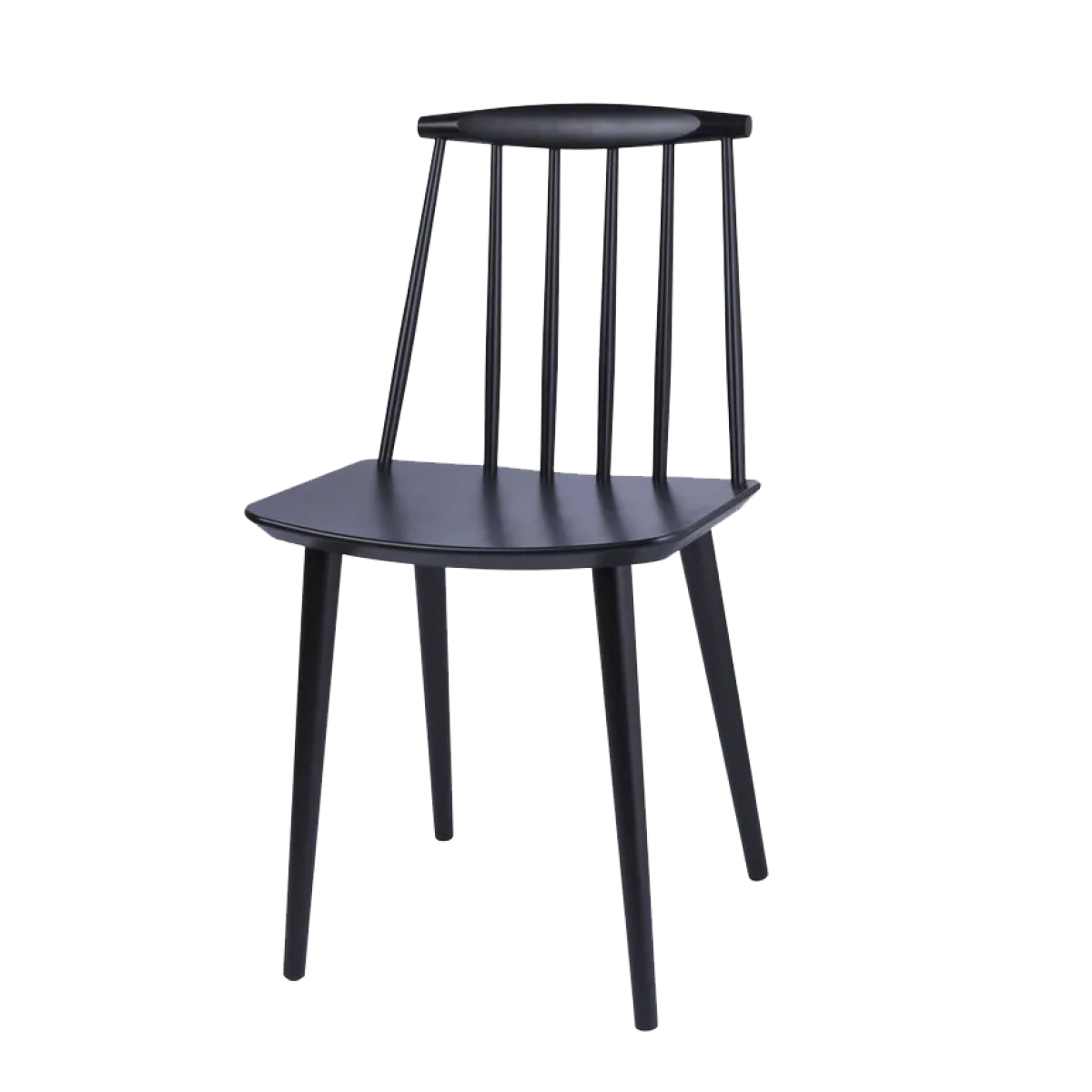 A black wooden chair from danish brand, HAY
