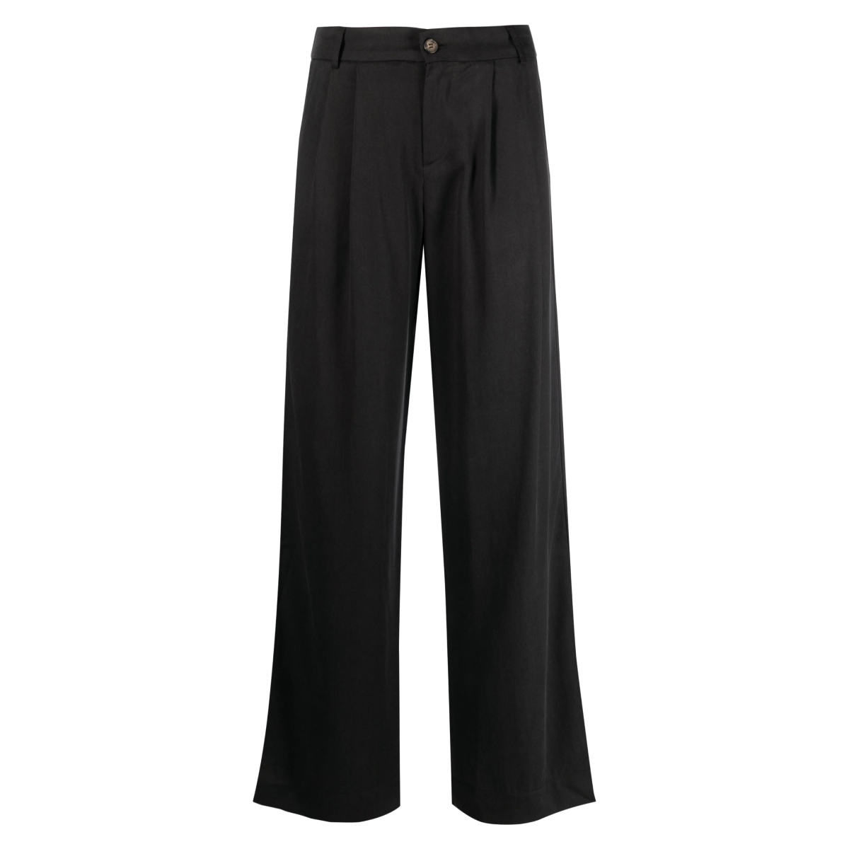 A pair of wide legged high waisted black trousers from Reformation